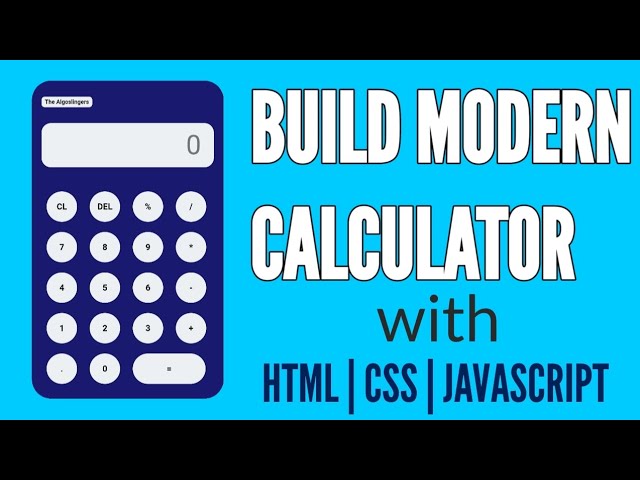 Easy Build Simple and Modern Calculator with HTML, CSS and JAVASCRIPT