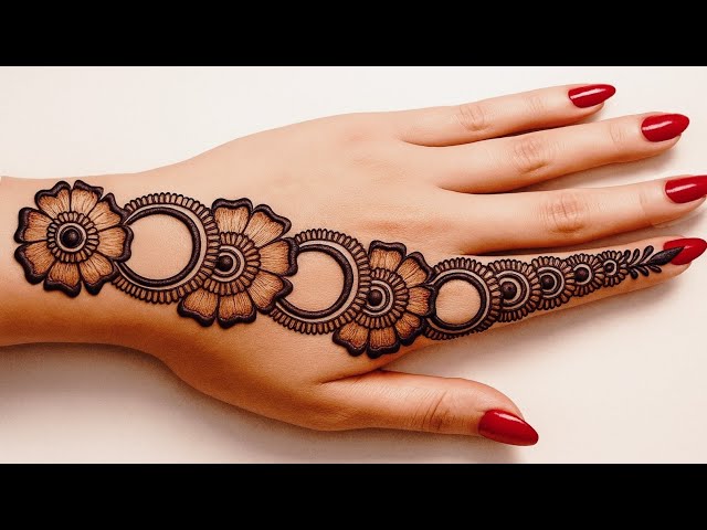 New style mehndi design for back hand | mehndi design simple and easy | arabic henna mehndi designs 