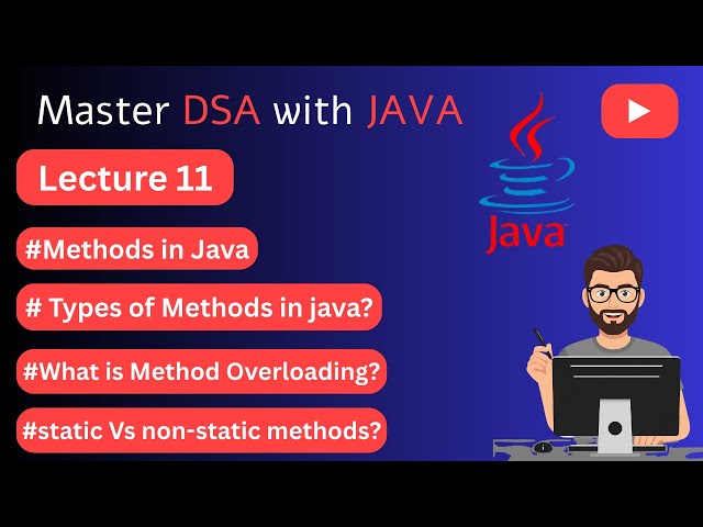 Java Lecture 11: Methods in Java | Types, Overloading & Static vs Non-Static with Examples