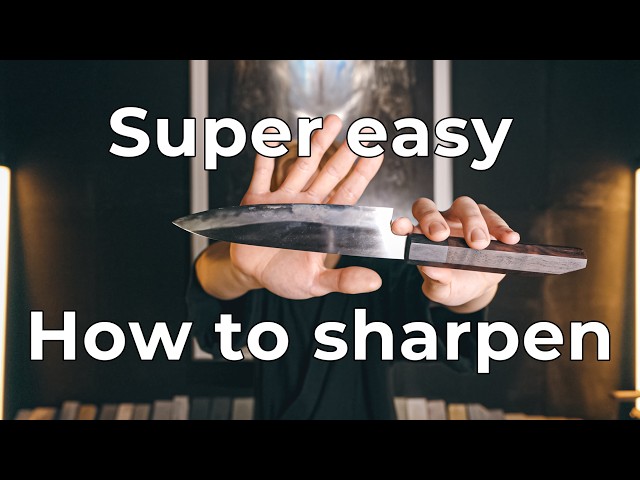 Super easy how to sharpen double-beveled knives!!