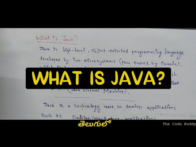 What is Java? | Java programming language | The Code Buddy
