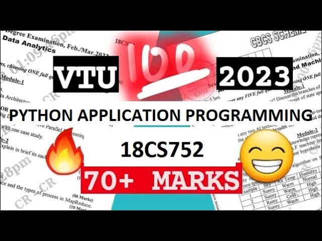 18CS752 - Python Application Program Best Video💯🤩 Sup Imp [+PDF] 🎯2023 Externals 🔥🔥🔥 7SEM #vtu #2023