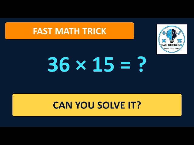 Can You Multiply by 15 Fast? Math Trick for Students & College Tests | Technique 10