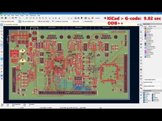 KiCad to CNC G-code in 9.02 Seconds (ODB++) — Real Time | PhCNC LSSE