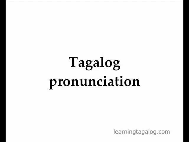 Learn Tagalog 03 | Tagalog pronunciation: Long vowels