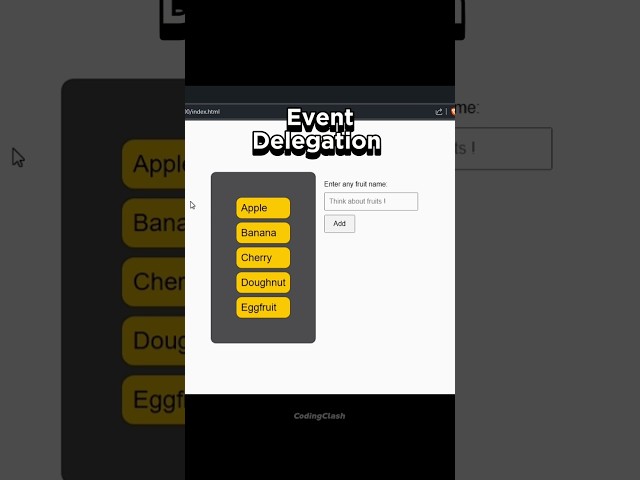 Event Delegation VS foreach Loop | CodingClash | #javascript #coding #shorts