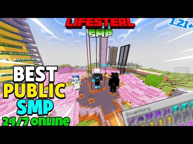 😱 Best Free Cracked Public Lifesteal SMP Minecraft 1.21 | 24/7 Online | Java + PE | Free To Join 🚀