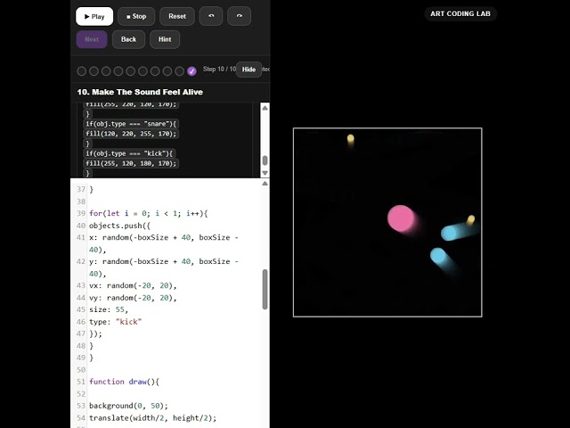 Drumbox - Learn creative coding with Art Coding Lab