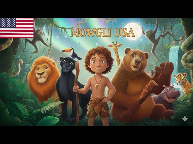 The Jungle Book Mowgli 🌴3D 4K Bedtime Stories for Kids in English #animation #cartoon #kids #mowgli