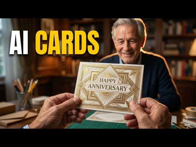 The Easiest VoiceOverOnly Way for Seniors to Design Art Deco Anniversary Cards with AI