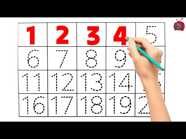1–20 Numbers Tracing ✏️ | Lines & Curves Method | Kindergarten Math Homework 📚 | ABC Lulu TV