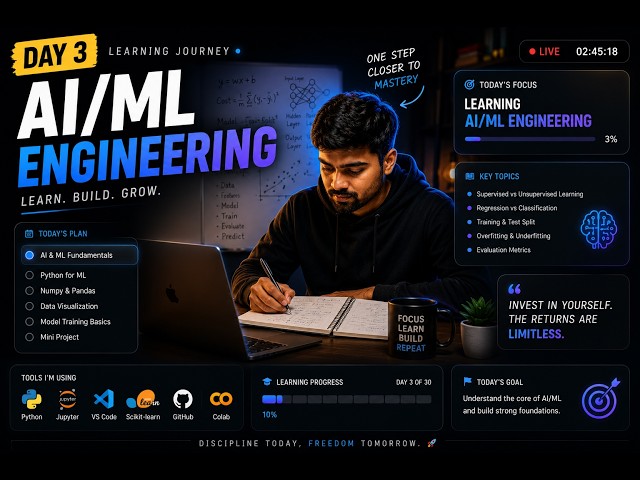 Learning AI/ML Engineering LIVE | From Beginner to AI Engineer