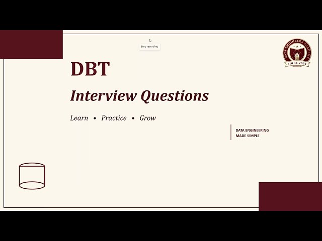 DBT Unit Testing Explained | Data Engineering Interview Questions