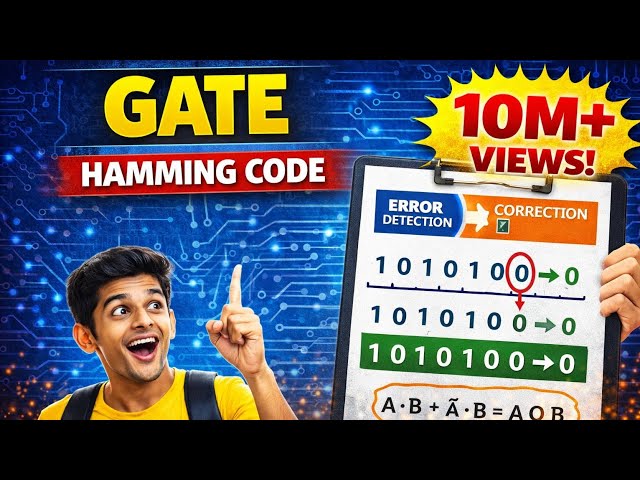 Hamming Code Made Easy 🔥 Error Detection & Correction | GATE Digital Electronics(@Gatelearnings)