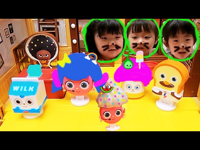 웰컴투 브레드이발소 장난감,말하고 노래하는 브레드이발소,윌크,마카롱,빵 이발소,animation,cartoon,dessert,toy's review, Bread Barbershop