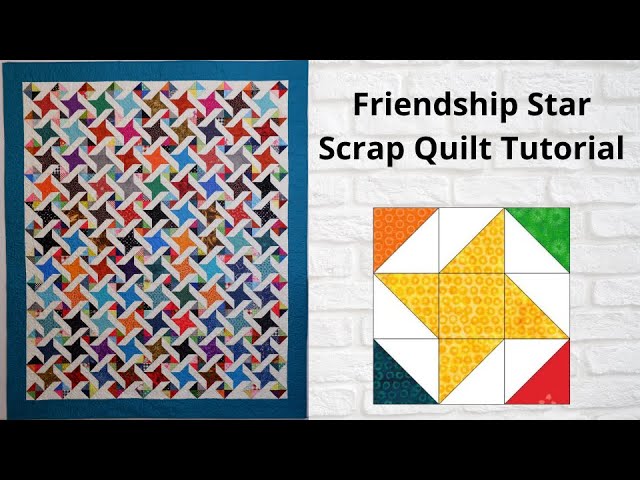 Friendship Star Scrap Quilt Tutorial | AccuQuilt | Half Square Triangles | Free Quilt Pattern