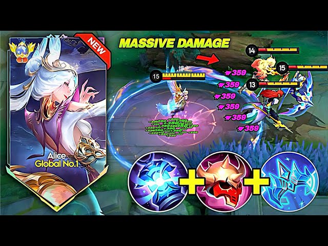 NEW META! ALICE 500% BEST SUSTAIN & DAMAGE BUILD AND EMBLEM!!😱 | ALICE  BUILDTOP 1 GLOBAL 2026