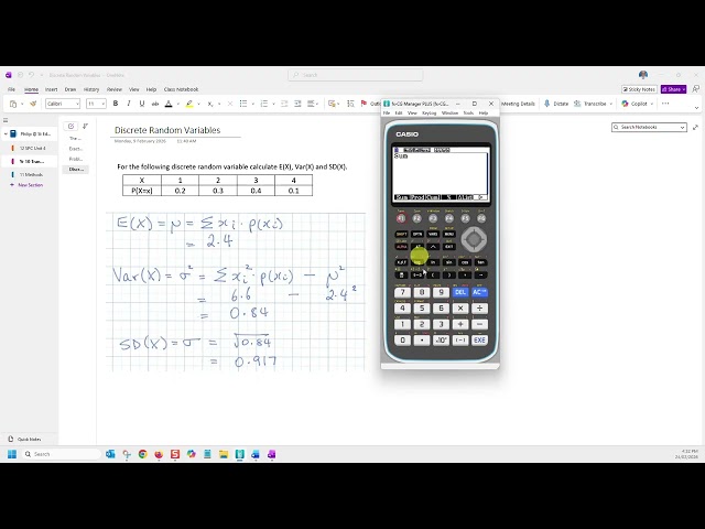 Expected Value and Variance of Discrete Variable
