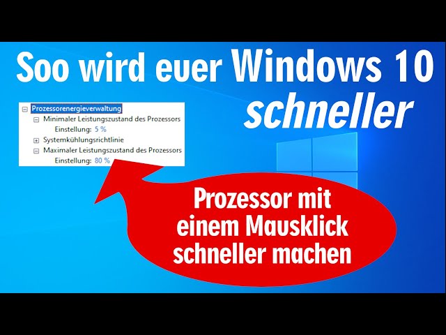 So wird euer Windows 10 schneller 🔵 Prozessor mit einem Mausklick schneller machen