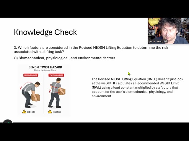 Daily Quiz ep238 Ergonomic  May 30 2026 BCSP