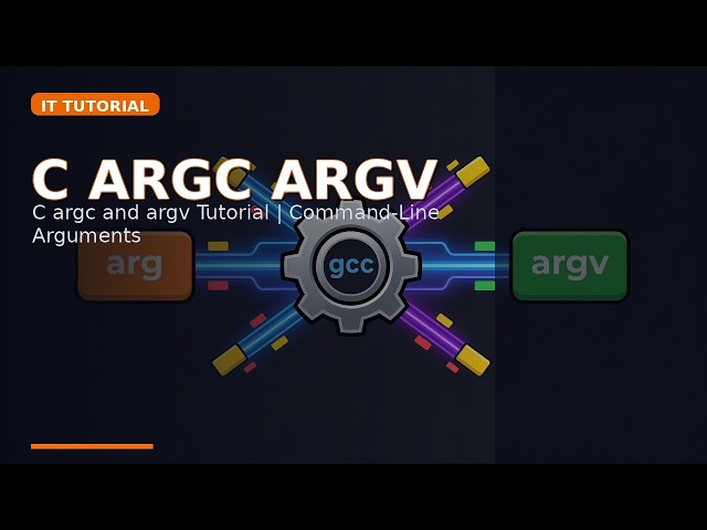 C argc and argv Tutorial | Command-Line Arguments in C with gcc Demo