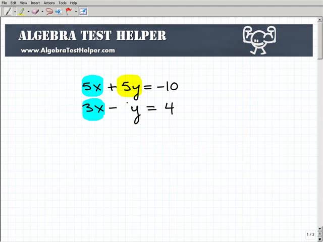 Watch How to Solve Systems Elimination Method