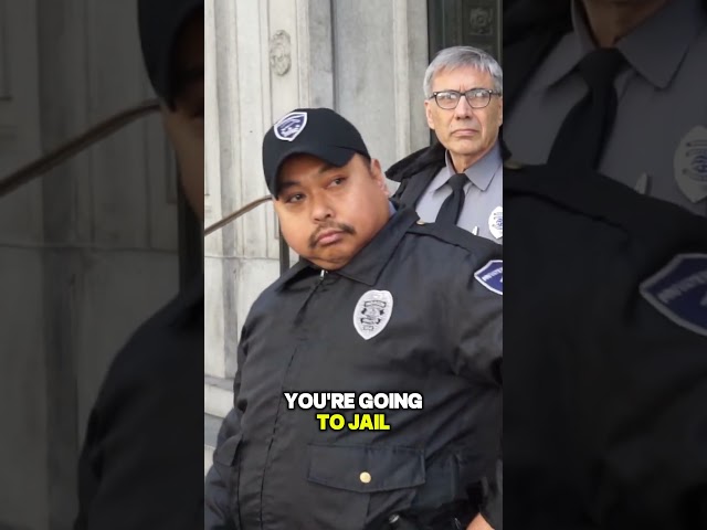 DUMB SECURITY GOES CRAZY FAST...  #1stamendmentaudit #firstamendmentaudits #idrefusal #copgetsowned
