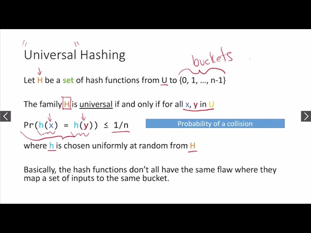 Universal Hashing 3: IP Addresses and Hash Families