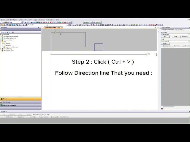 How to Create line program in PLC Mitsubishi GX work 2