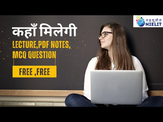 O level Full lecture PDF notes and Mcq question Nielit Online class
