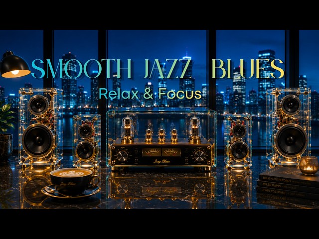 Smooth Jazz Blues Instrumental 24/7 - Midnight Velvet Lounge | Smooth Jazz & Chill Vibes
