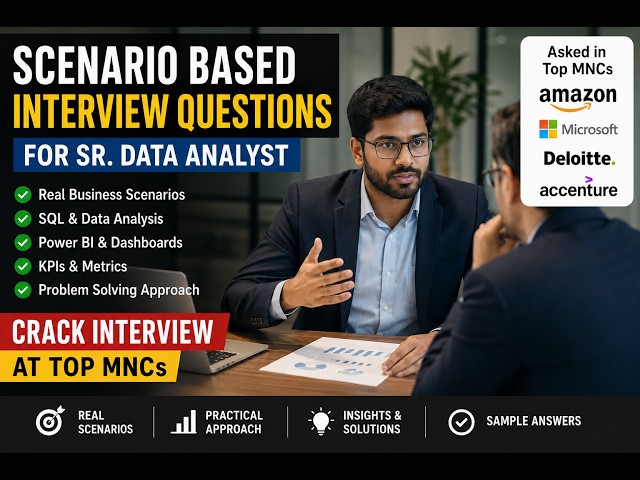 Amazon, Deloitte, Accenture & TCS Data Analyst Interview Questions | SQL, Power BI