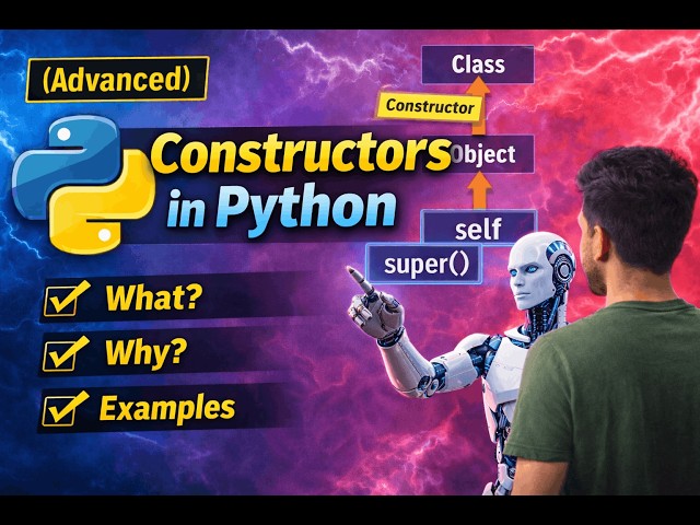 Constructors in Python Explained  | __init__(), super(), Constructor Chaining | Python OOPs @dc_1136