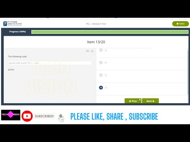 CISCO -PYTHON ESSENTIAL-2 Module-1( 5) TEST  Answers ( PCAP- Programming essential in Python) #cisco