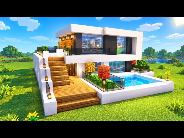 MINECRAFT: HOW TO MAKE EASY MORDEN HOUSE 🏡 TUTORIAL VIDEO 