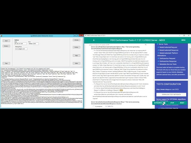 Fido Conformace Tool sgcWebSockets