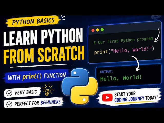 Python tutorial for newcomers| Making your first program.