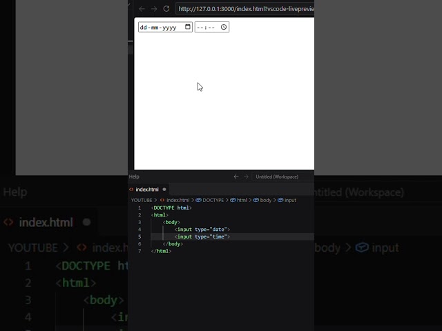 DAY (16/365) HTML (DATE AND TIME) EXPLAIN.... #code #coding #popular #tranding #viral #html #vscode