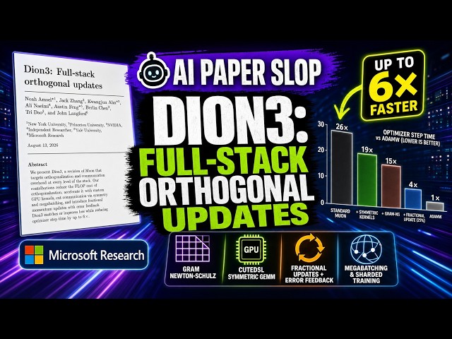 Dion3: Full-Stack Orthogonal Updates (Aug 2026)