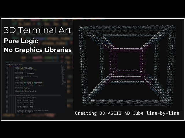 I Built a 3D Rotating 4D ASCII Cube in Pure Python (Terminal Only)