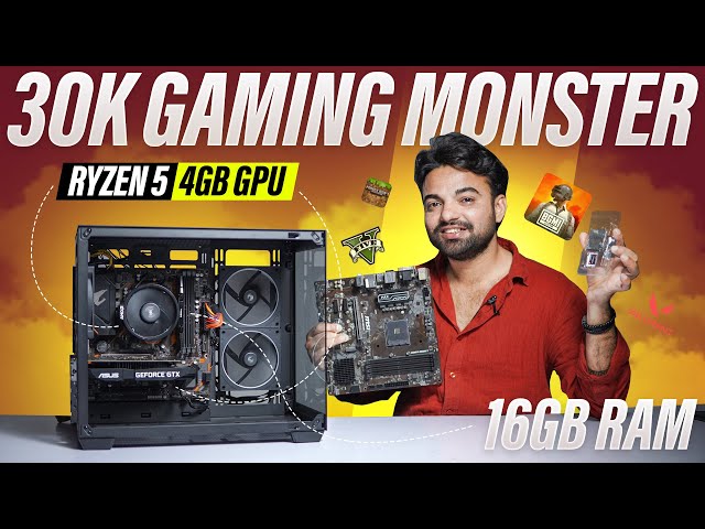 30,000 Budget Gaming PC 😱  Ryzen 5 + 4GB GPU  Budget Beast in 2026 🔥