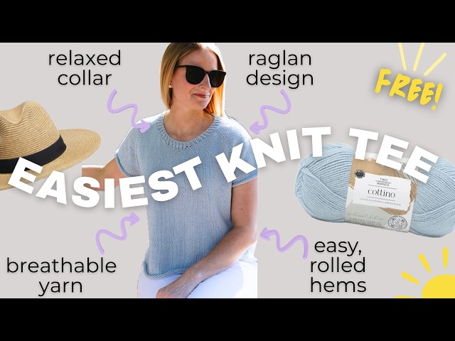 Free Beginner Knit T-Shirt Pattern | The Easy Roll Tee