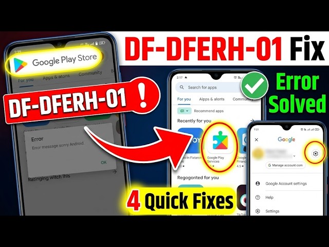 Play Store Error DF-DFERH-01 Fix | Android Play Store Problem Solution