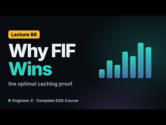 Furthest-in-Future Caching Proof: Why Belady's Algorithm Is Optimal | DSA Course L86