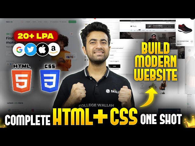 HTML & CSS Full Course:  Beginners to Pro 2024 | 3 Mini Projects Included 🔥 Web Development Course
