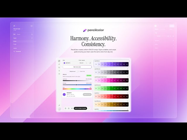 PencilColor — Smart OKLCH Figma Color Palette Generator