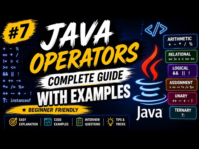 Operators in Java | Complete Guide with Examples | Java Programming Tutorial