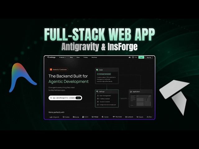 Build a Full Stack Web App in Minutes 🚀 (Antigravity + Insforge Tutorial)