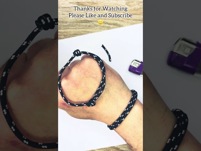 How to make Sliding Knot Paracord Bracelet #paracordbracelet #diyparacord #handmade #paracordproject