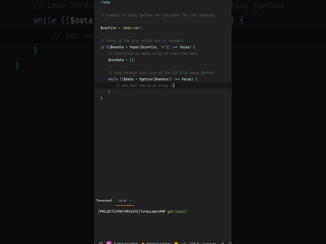 How to efficiently read and process csv files in #php using fgetcsv? #php advanced file handling